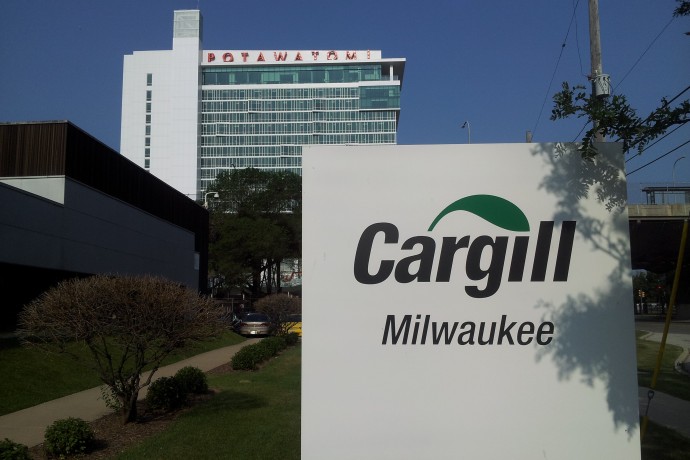 Cargill owns 10 properties on West Canal Street, several of which are a block from the Potawatomi Casino. (Photo by Edgar Mendez)