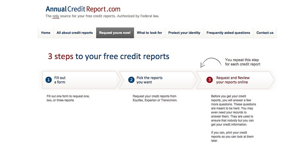 According to UW-Extension, AnnualCreditReport.com is a legitimate source for acquiring a free credit report. (Image courtesy of Annual Credit Report)