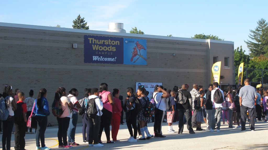 The first day of classes at Thurston Woods marked the beginning of a three-year, initiative to increase academic performance. (Photo by Molly Rippinger)