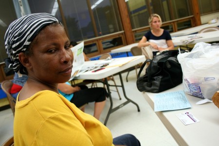 Gretchen Williams, 54, has been homeless for two months as a result of losing her job. (Photo by Jabril Faraj)