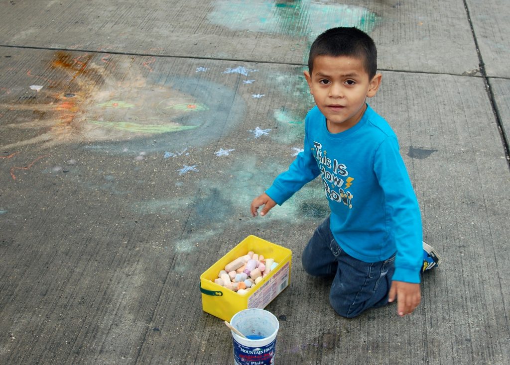 If you want your child to be creative, don’t hover over him. (Photo by Andrea Waxman)