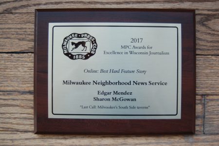 2018 Milwaukee Press Club award