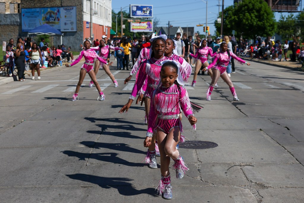 Performers dance during the 55th Juneteenth Jubilee Parade on Friday, June 19, 2026 in Milwaukee. (Photo by Jonathan Aguilar / Milwaukee Neighborhood News Service / CatchLight Local)