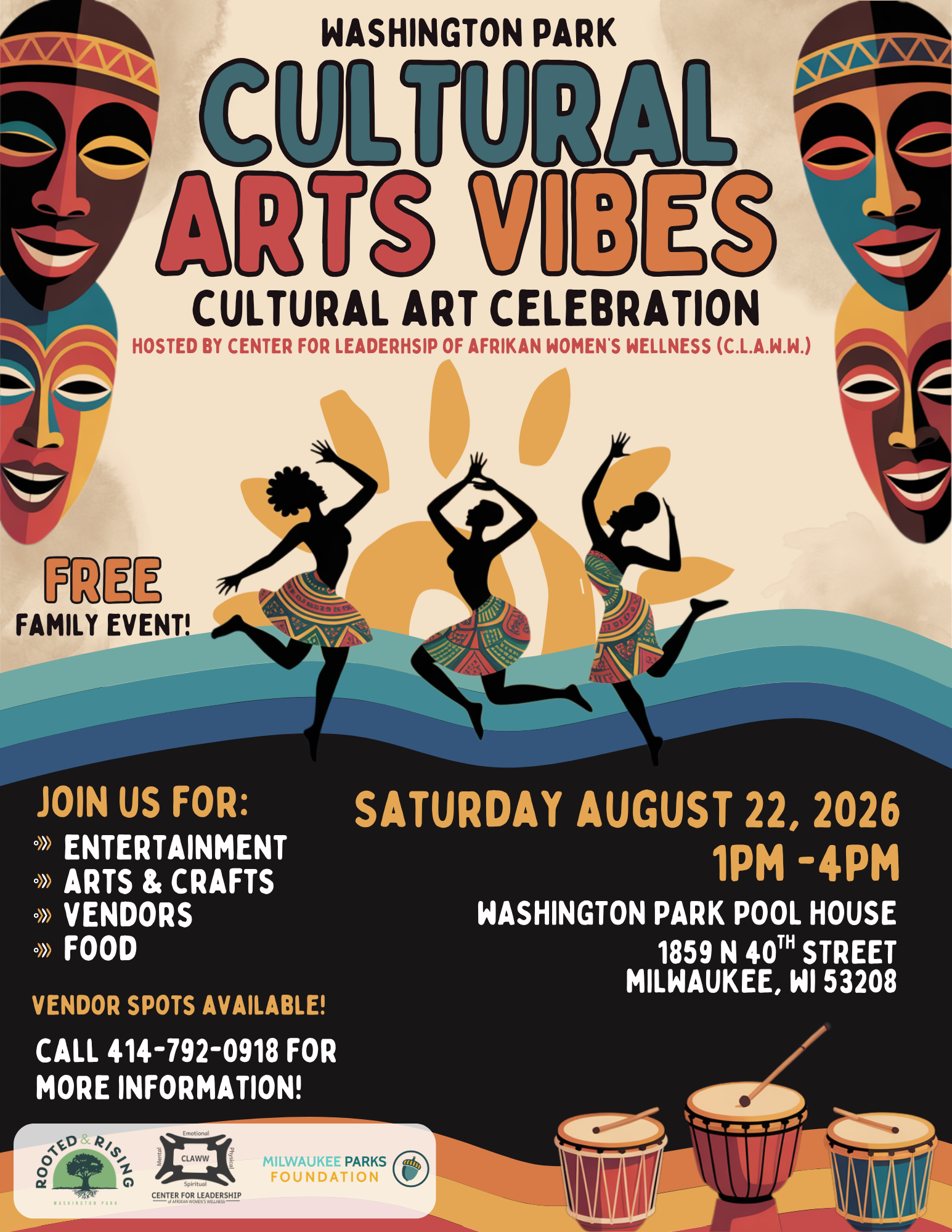 Post From Community: Cultural Art Vibes — A free family celebration at Washington Park | Milwaukee Neighborhood News Service