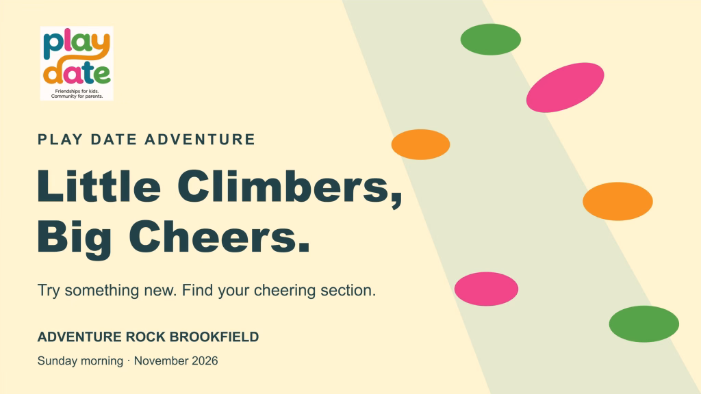 Post From Community: Play Date invites families to Little Climbers, Big Cheers on November 15
